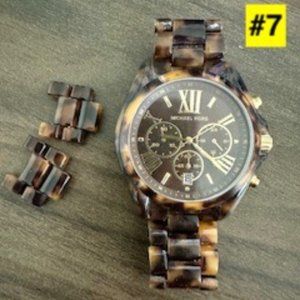 Michael Kors Tortoiseshell and Gold Watch